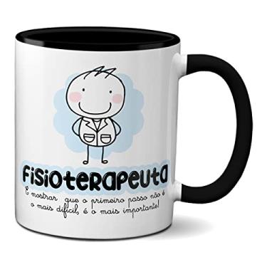 Imagem de Caneca Fisioterapeuta O Primeiro Passo É O Mais Importante (Preta)