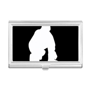 Imagem de Capa preta para skateboarding Sport Outline porta-cartões de visita, caixa de bolso