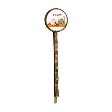 Imagem de Cidade Pirâmide Esfinge Egito Retro Metal Hair Bobby Pin Headwear