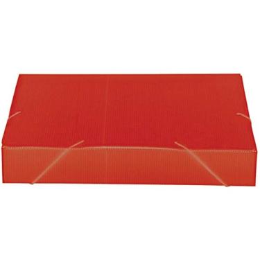 Imagem de Polibras Novaonda Pasta com Elástico, Vermelho, 245 x 55 x 335 mm, 10 Unidades
