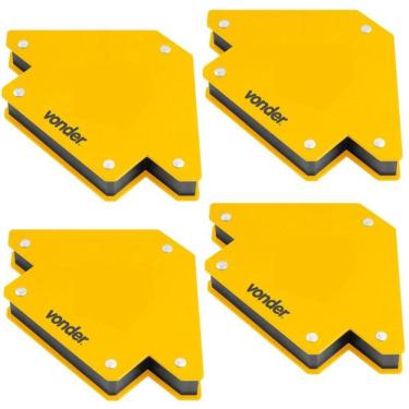 Imagem de Esquadro Magnético para Soldador 10 KG Kit com 4 Peças VONDER