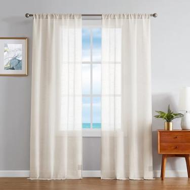 Imagem de Nautica Cortinas de janela clássicas | Cortinas leves | Conjunto de 2 painéis | Transparente, Par de 96,5 x 213,3 cm, Cinzento-acastanhado