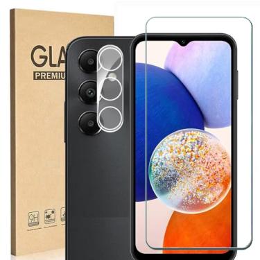 Imagem de Ranyi [Pacote com 3 + 3] Compatível com Samsung Galaxy A15 5G S156V Protetor de Tela de Vidro Temperado + Protetor de Lente da Câmera, Película Protetora de Tela Anti-Riscos e Sem Bolhas para Samsung