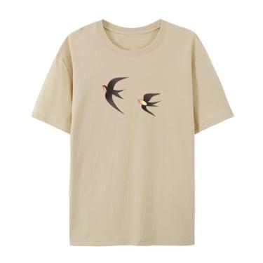 Imagem de BAFlo Camiseta com estampa Swallow para homens e mulheres, Arena, XXG