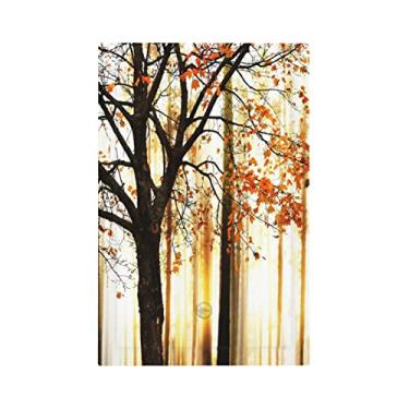 Imagem de Árvore de outono 1 entrada de luz tampa de interruptor sem decisão placa de parede em branco decorativa para banheiro casa sala de estar quarto painel de arte decorar 5 polegadas x 3 tamanho grande