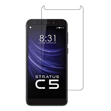 Imagem de UPONEW [Pacote com 2 protetores de tela de vidro temperado de alta transparência para Cloud Mobile Stratus C5 Elite