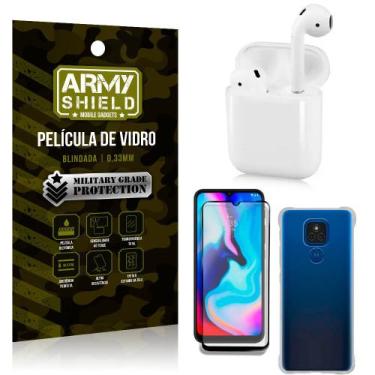 Imagem de Fone Bluetooth LY-122 Moto E7 Plus + Capinha Anti Impacto + Película 3
