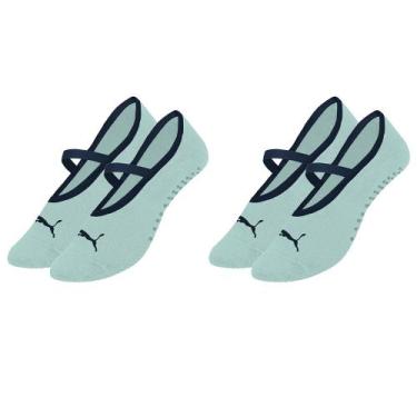 Imagem de 2 Pares De Meias Femininas Para Pilates Antiderrapante Sapatilha - Sel