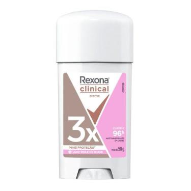 Imagem de Desodorante Antitranspirante Rexona Clinical Classic Women Stick 58g, 