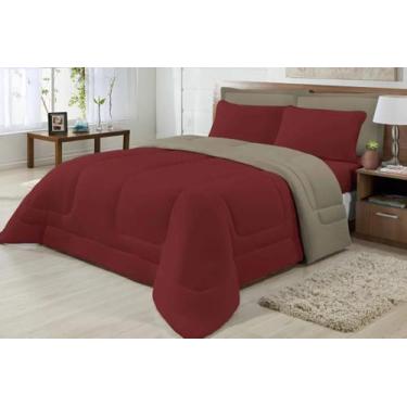 Imagem de Edredom Casal Padrão Malha 100% Alg Antialérgico Vinho - Nathalia Enxo