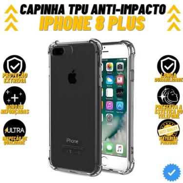Imagem de Capinha de Celular Compatível iPhone 8 Plus Ultra Anti Shock TPU Trans