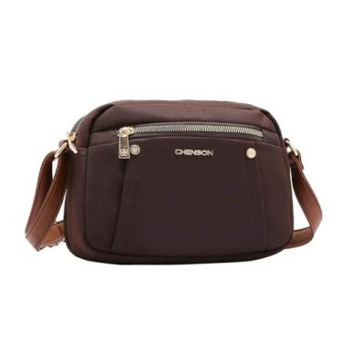 Imagem de Bolsa Feminina Transversal Chenson Microfiber Cor Café