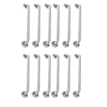 Imagem de Alça de Apoio 40cm Barra Inox Kit 12 Unidades Banheiro Deficiente Cade