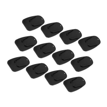 Imagem de INFINAUTO 12 peças almofada de suporte para motocicleta almofada de placa de suporte de estacionamento almofada de extensão de suporte lateral preto design elegante