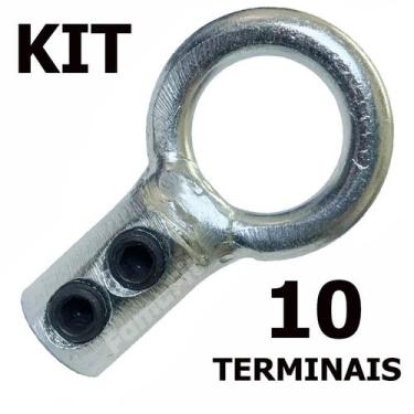 Imagem de Terminal de Reparo Cabo de Aço Academia 10 Unidades - FamaFit