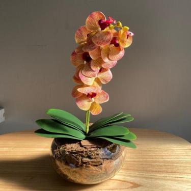 Imagem de Arranjo Centro De Mesa Orquídea Tigre Artificial Vaso Grande - Decore 