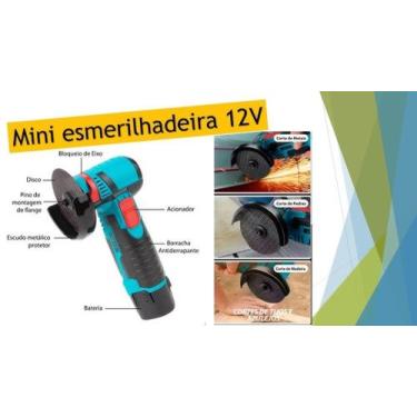 Imagem de Mini Esmerilhadeira Angle Grinder 1 Baterias - sem marca
