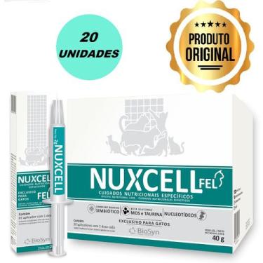 Imagem de Display Nuxcell Fel Suplemento Gatos Imunidade  20 Un Biosyn 2g