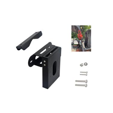 Imagem de Suporte de motosserra, kit de transporte universal de motosserra para tratores, quadriciclos, UTVs, caminhões, veículos utilitários, adequado para a maioria dos tamanhos de motosserras, ferro resistente, pode ser montado nas ROPS (18,5 cm preto)