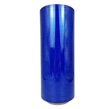 Imagem de Rolo de envoltório de plástico azul 30 cm × 1000 pés 80 Gauge Armazenamento Industrial Stretch Wrap Embalagem Shrink Wrap Film para transporte em movimento