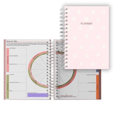 Imagem de Planner Financeiro Mensal Datado 2026, Roda Da Vida A5 -Planejamento anual, Organização pessoal Metas e objetivos, Gestão financeira Monitoramento de saúde, Planejamento semanal Cápsula do tempo - Capa dura laminada (Rosa)