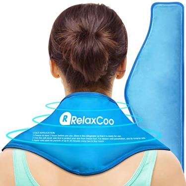 Imagem de RelaxCoo Envoltório De Bolsa De Gelo Para Pescoço, Bolsa De Gelo Em Gel Reutilizável Para Ombros De Pescoço, Terapia De Compressa Fria Para Alívio De Dor, Lesões, Inchaço, Hematomas, Entorses, Inflama