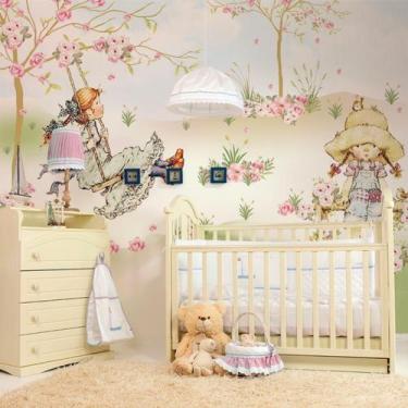 Imagem de Painel De Parede Adesivo  Autocolante Menina No Balanço  M² - Banner B