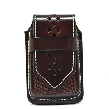 Imagem de Bainha Porta Celular Rústica Atrevidu's Country Em Couro, Tabaco, Tama