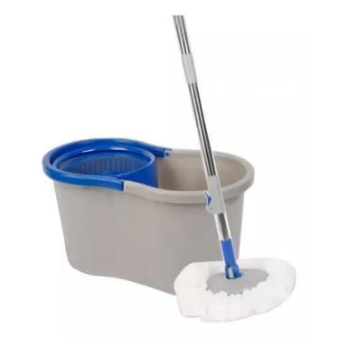 Imagem de Esfregão Mop Giratório Com Balde De 8L e Cabo Extensível 360º - Clean 