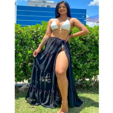 Imagem de Saida de Praia 4 Marias Babado Fashion - Quem Diria, Preto, Único vest