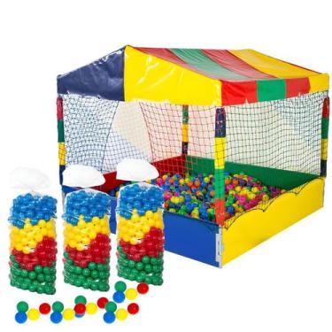 Imagem de Kit Piscina de Bolinhas Quadrada 1,50m 1500 Bolinhas - Rotoplay Brinqu