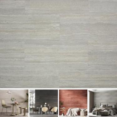 Imagem de SINGULARWOOD Painéis de parede de pedra macia de 15 peças/26,46 m², painéis de revestimento de rocha flexível para paredes internas e externas - cinza cimento.