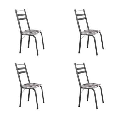 Imagem de Conjunto Com 4 Cadeiras Tubular Itália Artefamol Dark