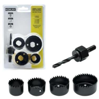 Imagem de Jogo Serra Copo Kit 5 Peças Para Madeira Gesso Pvc Plástico - JN ECOME