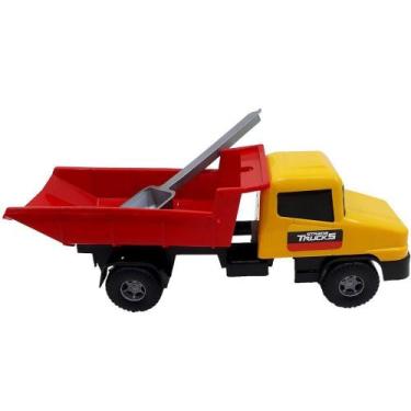 Imagem de Caminhão Basculante de Brinquedo com Pá Vermelho/Amarelo - Silmar