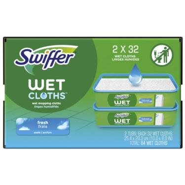 Imagem de Swiffer Panos de limpeza úmidos para varredora, 64 unidades