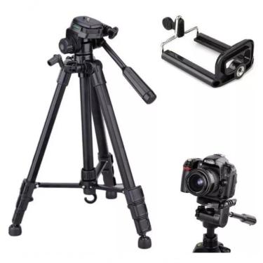 Imagem de Tripé Para Câmera Digital Com Nível E Suporte Para Celular 1.80 Mts