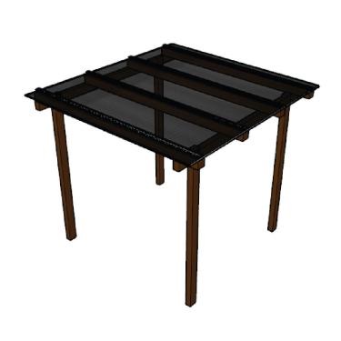 Imagem de Kit Policarbonato Fume 6mm 2,00m X 3,00m - Perfis Naturais