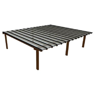 Imagem de Kit Policarbonato Branco 4mm 7,00m X 6,00m - Perfis Naturais