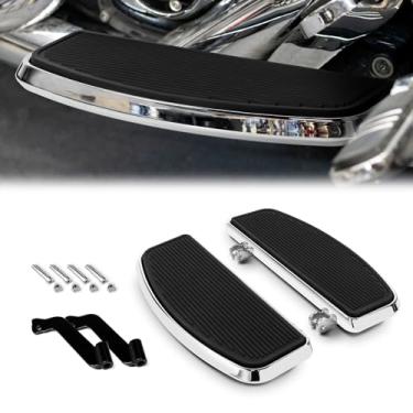 Imagem de VASTMT Estribo Dianteiro Do Motorista Em Formato Tradicional Para Harley Touring Road King Electra Glide Street 1986-Up E Modelos Trike 2008-Up, Softail Fl 1986-2017, Fld 2012-2016 Cromado