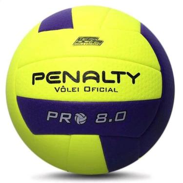 Imagem de Bola De Volei Penalty 8.0 Pro - Amarelo/Roxo