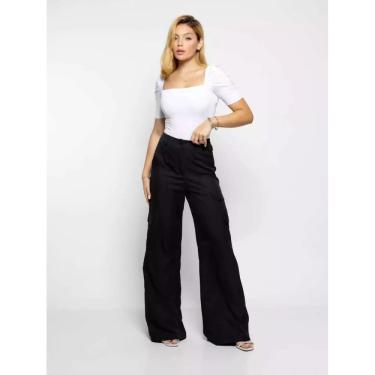 Imagem de Calça Cargo Feminina Com Botão e Bolso Cl-0021