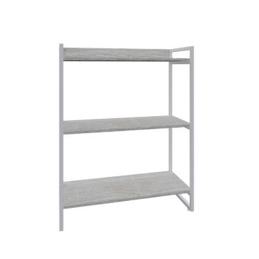 Imagem de Estante Kuadra 80x40x104cm C/03 Prateleiras Snow / Est.branca Snow / Est.branca