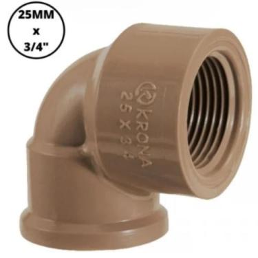 Imagem de Kit 5un Joelho 90 LR com rosca 25 x 3/4mm Krona ref 485