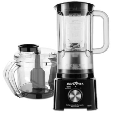 Imagem de Mini Processador Liquidificador Britania 300W Preto 127V