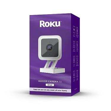 Imagem de Roku CS1000R Câmera interna para casa inteligente SE - Câmera de segurança com fio com detecção de movimento e som