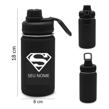 Imagem de Garrafa Térmica 350ml Multgo Infantil Super Heroi Man - inova, preto
