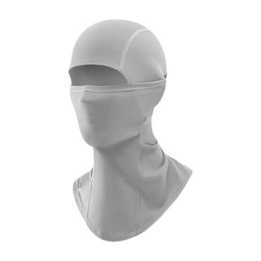 Imagem de KiBcsLic Máscara facial balaclava, proteção solar para o rosto inteiro, para caminhadas ao ar livre e ciclismo, Cinza