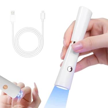 Imagem de Lâmpada UV portátil para unhas de gel, mini luz de unha portátil, sem fio, recarregável por USB, luz de LED UV, secador de unhas para cura rápida em casa, faça você mesmo, arte, manicure, esmalte de