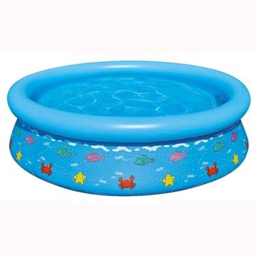 Imagem de Piscina Inflável Infantil Redonda 520L – Estampa Peixinhos, Fácil de Montar e Segura para Crianças